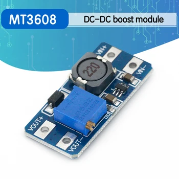 MT3608 DC-DC Step Up Converter Booster Power Supply Module Boost Step-up Board MAX output 28V 2A for arduino
MT3608 DC-DC Step Up Converter Booster Power Supply Module Boost Step-up Board MAX output 28V 2A for arduino