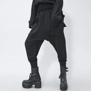 Korea 2020 New Spring Solid Color Elastic Waist Beam Feet Cross-pants Women High Street Loose Casual Personality Pants Y119
Korea 2020 New Spring Solid Color Elastic Waist Beam Feet Cross-pants Women High Street Loose Casual Personality Pants Y119
