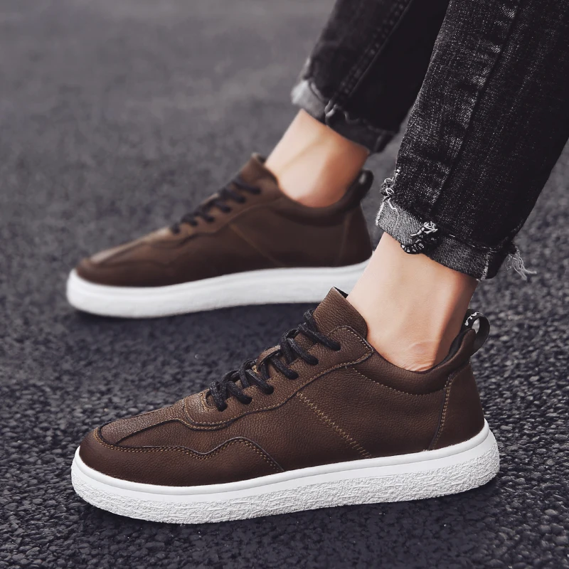 Spring Autumn Men Casual Shoes Leather Flat Shoes Lace-up Low Top Male Sneakers Shoes Tenis Masculino Adulto Designer Shoes
Spring Autumn Men Casual Shoes Leather Flat Shoes Lace-up Low Top Male Sneakers Shoes Tenis Masculino Adulto Designer Shoes