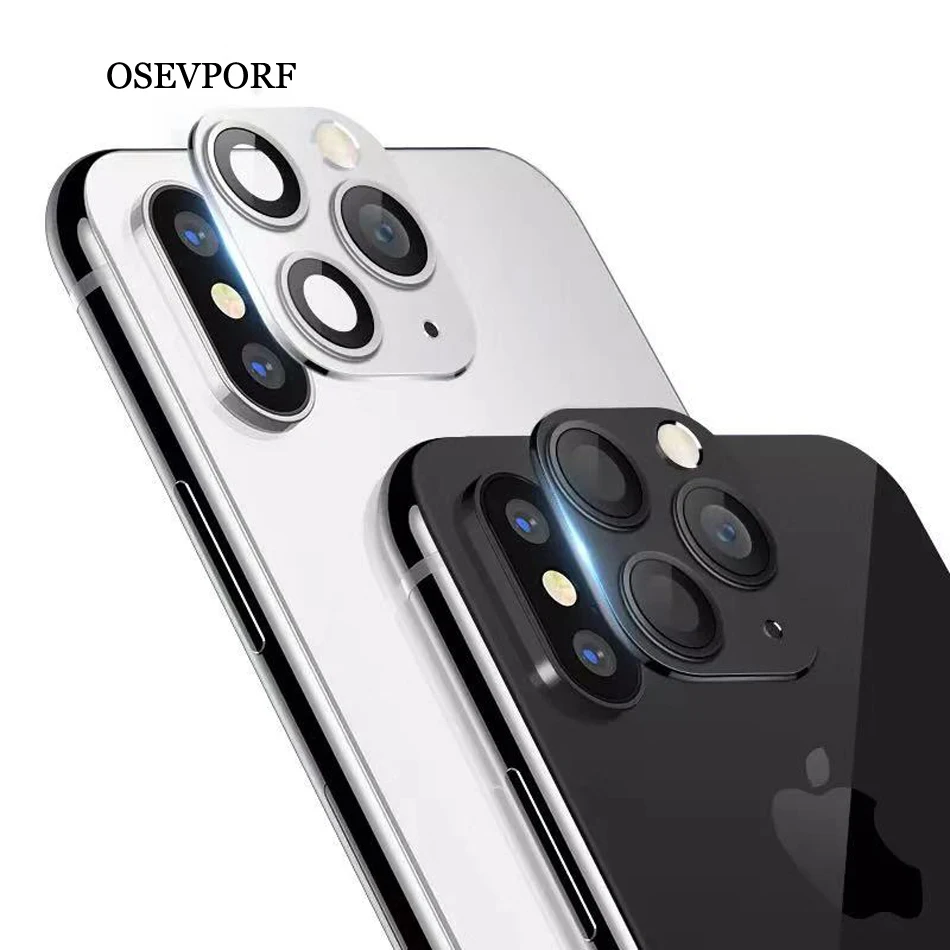 Для iPhone 11 поддельная камера металлическое стекло протектор для X XS Макс секунды
