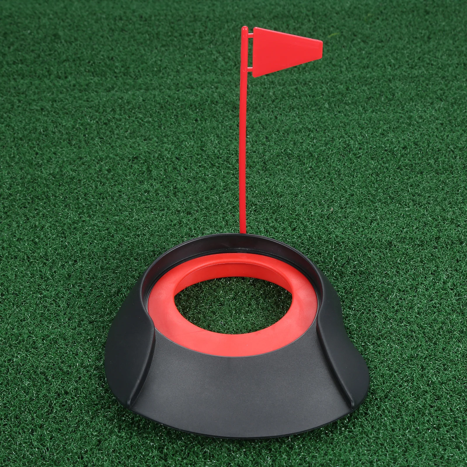 

Golf Hole Cup Practice Hole Soft Rubber Putting Putter Regulation Cup Indoor Outdoor Home Yard Golf Training Aids with Red Flag