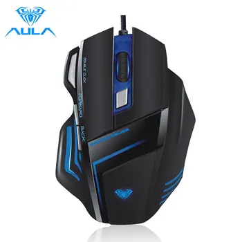 AULA Si989 Backlit Gaming Mouse 7 Buttons Programming 2000DPI Adjustable Optical Wired USB Mouse with Fire Keys for FPS Gamer 
AULA Si989 Backlit Gaming Mouse 7 Buttons Programming 2000DPI Adjustable Optical Wired USB Mouse with Fire Keys for FPS Gamer