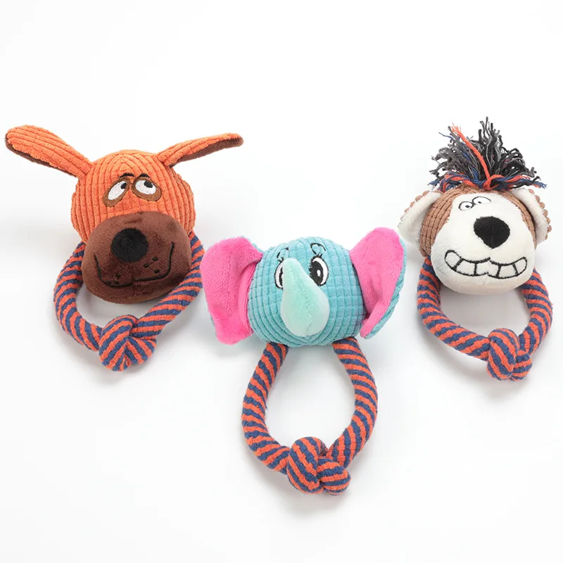 Bite Resistant Dog Chew Toy Plush Stuffed Pet Squeak - PeticaDeals