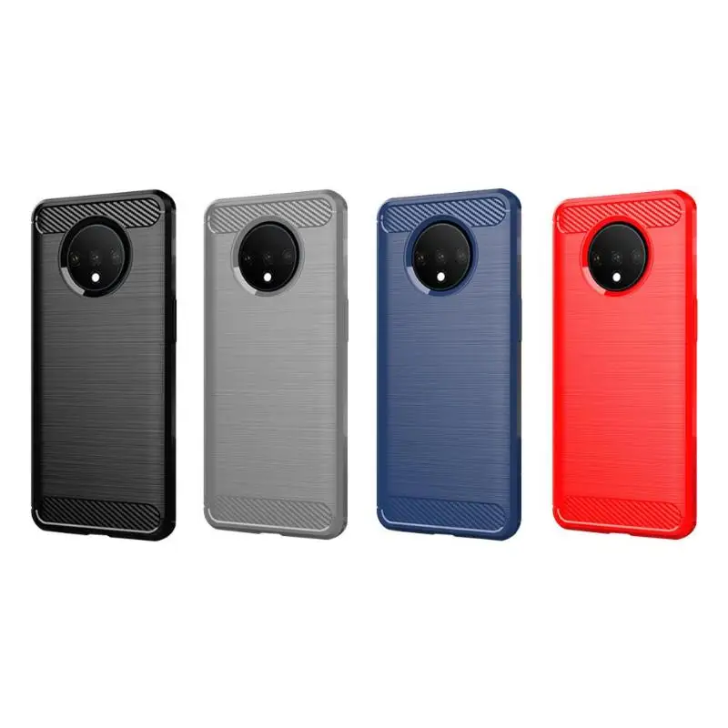 Durable Phone Case Multi-function Solid Color Drop-Proof Soft TPU Shell Back Cover Carbon Fiber Brushed Case for OnePlus 7T
Durable Phone Case Multi-function Solid Color Drop-Proof Soft TPU Shell Back Cover Carbon Fiber Brushed Case for OnePlus 7T