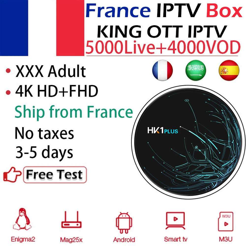 HK1PLUS Andriod 9.0 Circular curved TV Box+ KING IPTV French Arabic France Multiple memory IR 4K wifi HDMI 2.0 IPTV set top box
HK1PLUS Andriod 9.0 Circular curved TV Box+ KING IPTV French Arabic France Multiple memory IR 4K wifi HDMI 2.0 IPTV set top box