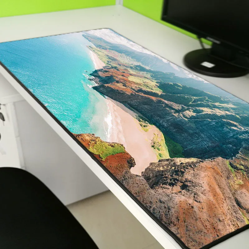 Yuzuoand Channel Scenery HD Wallpaper Rubber Mouse Pad Large Size Game Player Computer Non-slip Washable | Компьютеры и офис
