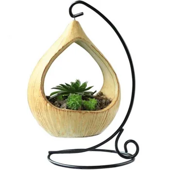 European style iron hanging basket micro landscape geometry fleshy flowerpot, iron hook, tabletop home decoration, Chlor
European style iron hanging basket micro landscape geometry fleshy flowerpot, iron hook, tabletop home decoration, Chlor