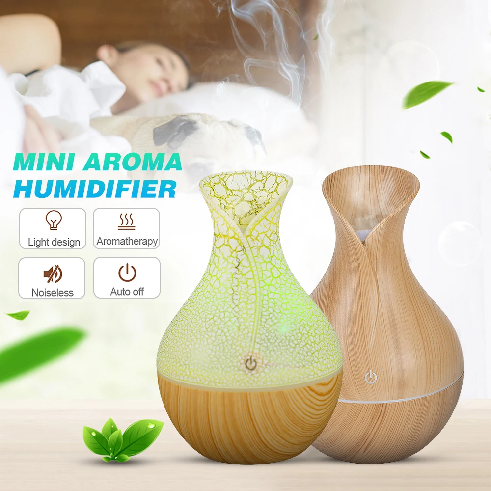 130ML Air Humidifier Essential Oil wood grain Aromatherapy diffusers Aroma purifier Mist Maker led light for Home
130ML Air Humidifier Essential Oil wood grain Aromatherapy diffusers Aroma purifier Mist Maker led light for Home