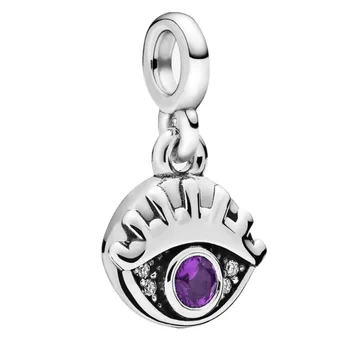JrSr new 100% 925 Sterling Silver Creative My Bright Eye Purple Crystal Dangle Charm Fit Pandora Bracelet woman DIY Jewelry gift
JrSr new 100% 925 Sterling Silver Creative My Bright Eye Purple Crystal Dangle Charm Fit Pandora Bracelet woman DIY Jewelry gift