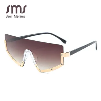 Fashion One Piece Sunglasses Women 2019 New Fashion Sun Glasses Half Frame Connected Lens Metal Personality Men Shades Eyeglass
Fashion One Piece Sunglasses Women 2019 New Fashion Sun Glasses Half Frame Connected Lens Metal Personality Men Shades Eyeglass