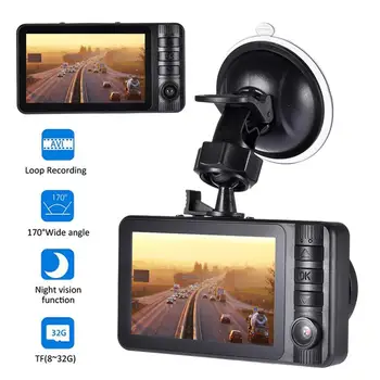 DVR Driving Recorder Dash Cam Registrar Car Full HD Driving Recorder With 3 Inch LCD Screen G-Sensor Recording Motion Detection
DVR Driving Recorder Dash Cam Registrar Car Full HD Driving Recorder With 3 Inch LCD Screen G-Sensor Recording Motion Detection