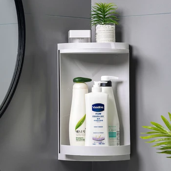 Heightened One-layer Bathroom Rotating Shelf Waterproof Triangle Storage Rack Kitchen Bathroom Organizer Shower Spinning Shelf
Heightened One-layer Bathroom Rotating Shelf Waterproof Triangle Storage Rack Kitchen Bathroom Organizer Shower Spinning Shelf