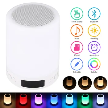 Bluetooth Speaker Lamp Touching Sensor Night Light with Alarm Clock 7-Color Changing RGB Bedside Lamp Portable Speaker
Bluetooth Speaker Lamp Touching Sensor Night Light with Alarm Clock 7-Color Changing RGB Bedside Lamp Portable Speaker