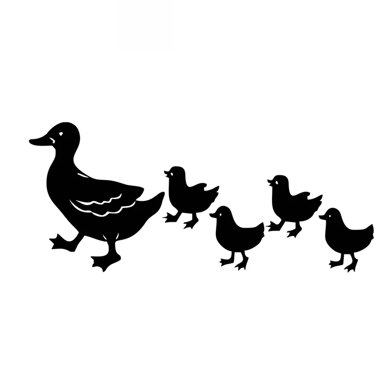 

16*7cm Duck Mother and Duckling Car Sticker animal Vinyl decals Cool Motorcycle SUVs Bumper Laptop Car accessories