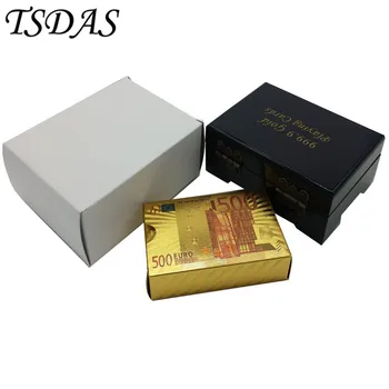 Gold Plated Playing Cards Colored 500 Euro Banknote Design Full Poker Card Deck With Wooden Box Games Gorgeous Gift
Gold Plated Playing Cards Colored 500 Euro Banknote Design Full Poker Card Deck With Wooden Box Games Gorgeous Gift