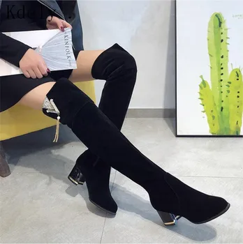 Ladies Shoes Square Low Heel Women Over The Knee Boots Scrub Black Woman Motorcycle Boots Size 35-40 Tassels Women Boots
Ladies Shoes Square Low Heel Women Over The Knee Boots Scrub Black Woman Motorcycle Boots Size 35-40 Tassels Women Boots