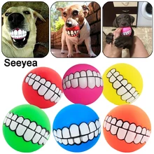 

For Dogs Rubber Toys Squeaky Cleaning Tooth Dog Chew Toy Ball Bite Resistant Puppies Supplies Toy For Dog Accessories Seeyea