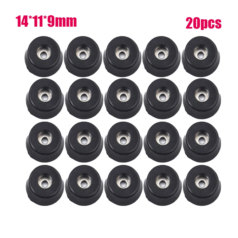Generic 20PCS Black Rubber Tile Floor Protectors Feet Table Chair