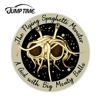 Jump Time 13cm x 13cm Car Sticker FSM Flying Spaghetti Monster Decals Personality Wiper Window Trunk Waterproof Car Accessories
Jump Time 13cm x 13cm Car Sticker FSM Flying Spaghetti Monster Decals Personality Wiper Window Trunk Waterproof Car Accessories