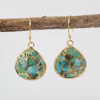 BOROSA Retro Teardrop Natural Turquoises Drop Earrings for Women High Quality Natural Blue Stone Dangle Earring Jewelry G1858
BOROSA Retro Teardrop Natural Turquoises Drop Earrings for Women High Quality Natural Blue Stone Dangle Earring Jewelry G1858