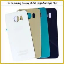 Coque de protection arrière avec panneau en verre, pour Samsung Galaxy S6 / S6 Edge / S6 Edge Plus G920 G925 G928=