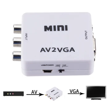 AV to VGA Scaler adapter HD Video composed of RCA to VGA converter AV / CVSB L / R Video 1080P Mini AV2VGA compatible with NTSC
AV to VGA Scaler adapter HD Video composed of RCA to VGA converter AV / CVSB L / R Video 1080P Mini AV2VGA compatible with NTSC
