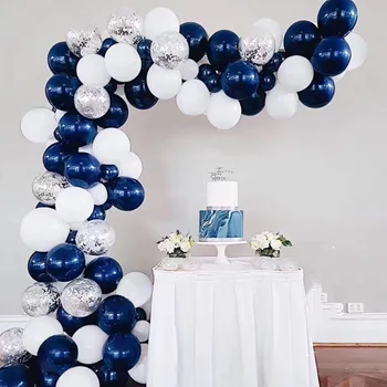 87pcs Navy Blue White Balloons Arch Garland Kit Royal Baby Shower Silver Confetti Balloon Wedding Bridal Birthday DIY Decoration
87pcs Navy Blue White Balloons Arch Garland Kit Royal Baby Shower Silver Confetti Balloon Wedding Bridal Birthday DIY Decoration