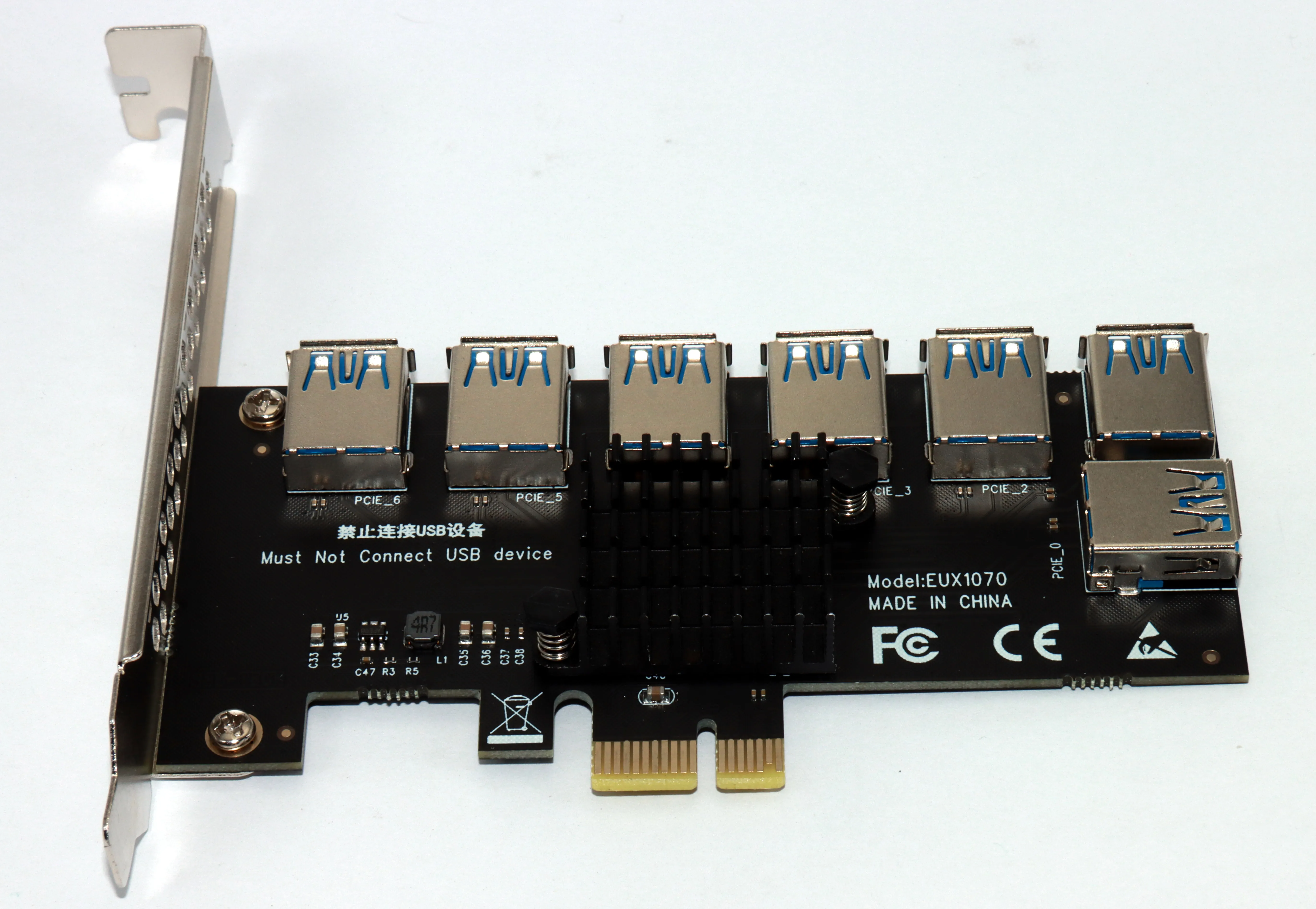 Усилитель PCI Express 1X 16X PCIE с 1 на 7 портов USB3.0 Райзер усилитель PCI-E для майнинга