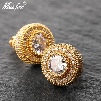 Missfox Round Hip-hop 24k Gold Plated Personality Full Lab Diamond Earing Fashionable Jewellery Piercing Men Accessories Gifts
Missfox Round Hip-hop 24k Gold Plated Personality Full Lab Diamond Earing Fashionable Jewellery Piercing Men Accessories Gifts