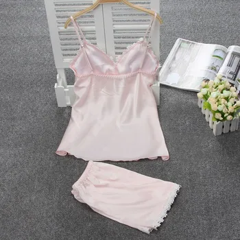 Hot Ladies Pajamas Simulation Silk Summer Europe and the United States new sling pajamas loose sleeveless Underwear Nightdress
Hot Ladies Pajamas Simulation Silk Summer Europe and the United States new sling pajamas loose sleeveless Underwear Nightdress