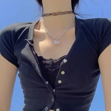 Creative New Retro Rectangular Pendant Necklace Personality Layered Lace Necklace Clavicle Chain
Creative New Retro Rectangular Pendant Necklace Personality Layered Lace Necklace Clavicle Chain