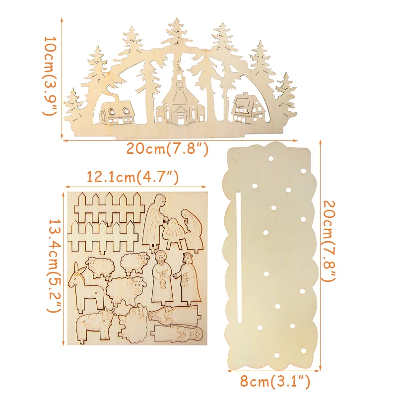 diy wooden kids hand-on toys christmas gift christmas facade