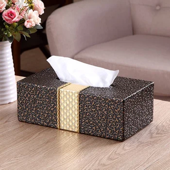 Car Home Rectangle Shaped Tissue Box Household Living Room Desktop Napkin Tissue Holder Black&Gold
Car Home Rectangle Shaped Tissue Box Household Living Room Desktop Napkin Tissue Holder Black&Gold