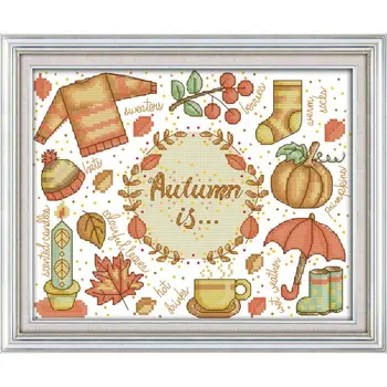 Joy Sunday Autumn Impression Handmade DMC 11&14CT Embroidery Kit Cross Stitch DIY Needlework Set Christmas Decorations For Home
Joy Sunday Autumn Impression Handmade DMC 11&14CT Embroidery Kit Cross Stitch DIY Needlework Set Christmas Decorations For Home