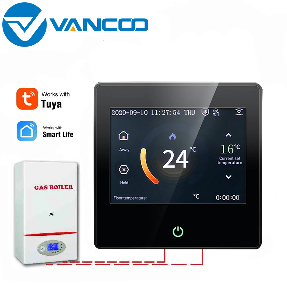 Vancoo WiFi Smart Gas Boiler Heating Thermostat 220V Digital Thermoregulator Temperature Controller Work with Alexa Google Home
Vancoo WiFi Smart Gas Boiler Heating Thermostat 220V Digital Thermoregulator Temperature Controller Work with Alexa Google Home