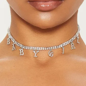 Rhinestone BABYGIRL Letter Choker Necklaces For Women Crystal Word Pendant Necklace Collar Chain Gothic Jewelry
Rhinestone BABYGIRL Letter Choker Necklaces For Women Crystal Word Pendant Necklace Collar Chain Gothic Jewelry