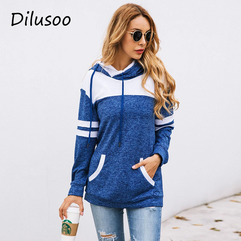 Dilusoo 2019 Autumn Winter Contrast Sweatshirts Women Hooded Pockets Pullover Casual Woman Full Sleeve Streetwear Sweatshirt
Dilusoo 2019 Autumn Winter Contrast Sweatshirts Women Hooded Pockets Pullover Casual Woman Full Sleeve Streetwear Sweatshirt