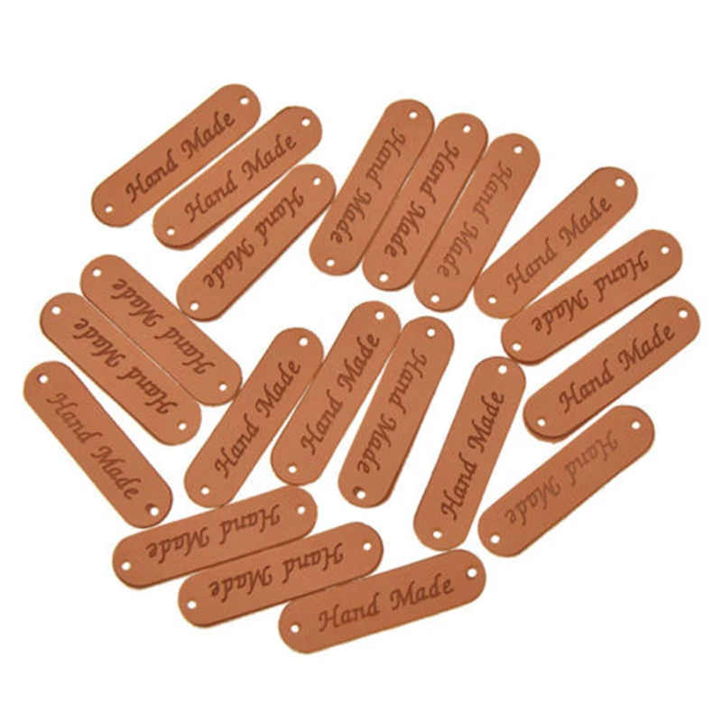 20Pcs Handmade Label Tags Clothing Sewing Craft Patch Retro DIY Brown PU Leather 1.2x4.5cm
20Pcs Handmade Label Tags Clothing Sewing Craft Patch Retro DIY Brown PU Leather 1.2x4.5cm