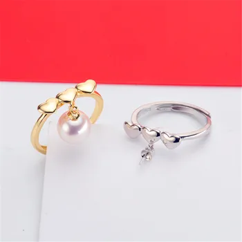 Simple Big Pearl Rings Settings Women DIY Pearl Rings Holder S925 Sterling Silver Pearl Jewelry Findings 
Simple Big Pearl Rings Settings Women DIY Pearl Rings Holder S925 Sterling Silver Pearl Jewelry Findings