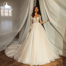Aedmgh Charming Empire Wedding Dresses 2021 V- Neck Long Sleeve Vestido De Novia A-Line Court Train Lace Appliques Bridal Gowns
Aedmgh Charming Empire Wedding Dresses 2021 V- Neck Long Sleeve Vestido De Novia A-Line Court Train Lace Appliques Bridal Gowns