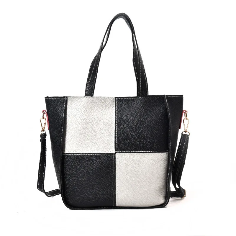 

2019 new JIULIN high-quality fashion hit color hand shoulder diagonal four-piece women bag