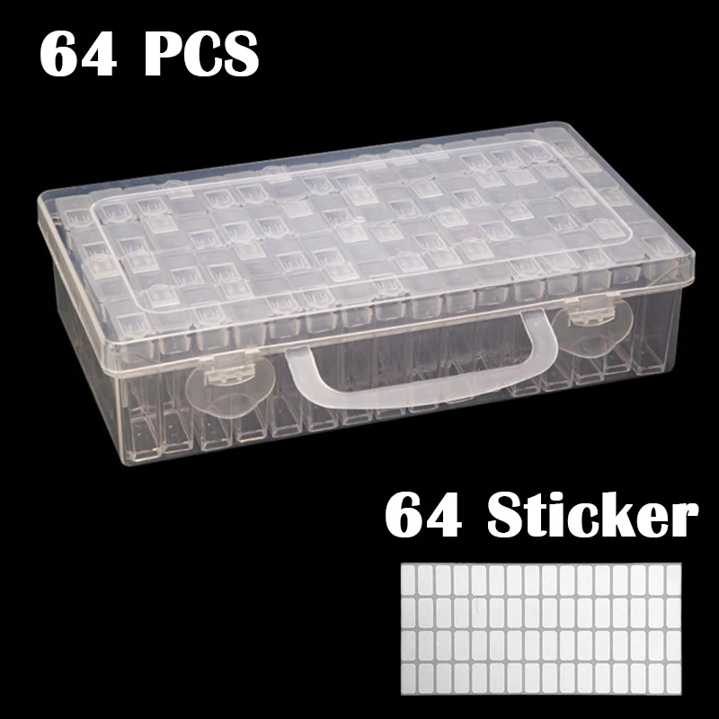 64 PCS Diamond Painting Tools Beads Container Rhinestone Diamond Embroidery Stone Storage Accessory Mosaic Convenience Box
64 PCS Diamond Painting Tools Beads Container Rhinestone Diamond Embroidery Stone Storage Accessory Mosaic Convenience Box