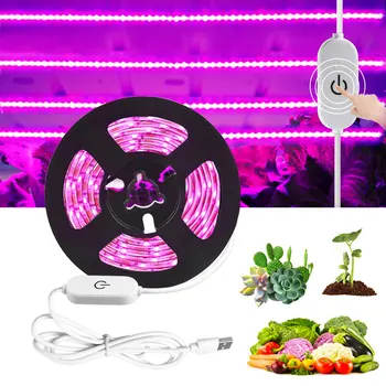 USB 5V LED Phyto Lamps 1m 2m 3m Full Spectrum Grow Lights 60 LEDs/m 2835 LED Touch Control Fitolampy Growing Lamp For Plants
USB 5V LED Phyto Lamps 1m 2m 3m Full Spectrum Grow Lights 60 LEDs/m 2835 LED Touch Control Fitolampy Growing Lamp For Plants