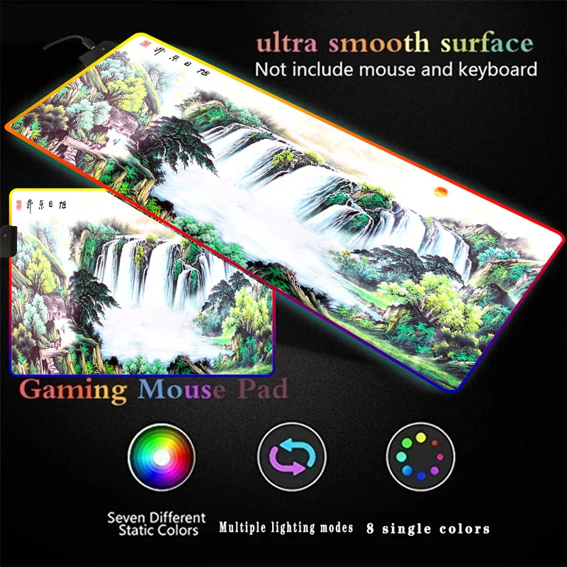 Waterfall Landscape Gaming MousePad Locking Edge Anti-slip Natural Rubber Mouse Pad LED Light Mousepad RGB Desk Mat for CSGO
Waterfall Landscape Gaming MousePad Locking Edge Anti-slip Natural Rubber Mouse Pad LED Light Mousepad RGB Desk Mat for CSGO