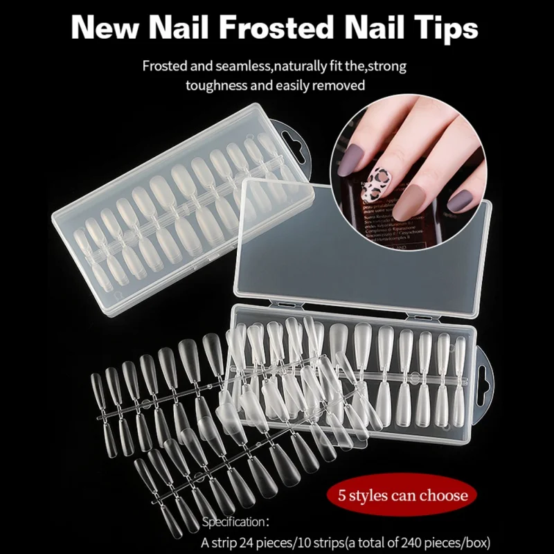 240pc Folding Traceless Fake Nail Patch Ultra-thin Extension Fake Nail Patch Transparent Pieces Per Box Frosted Nail False Nails
240pc Folding Traceless Fake Nail Patch Ultra-thin Extension Fake Nail Patch Transparent Pieces Per Box Frosted Nail False Nails