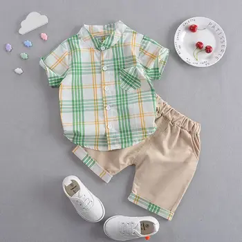 Boys Summer Dot Print Round Neck Short Sleeve Shirt Shorts Two Piece Set Baby Boys Clothes Set Cute Plaid Shirt 
Boys Summer Dot Print Round Neck Short Sleeve Shirt Shorts Two Piece Set Baby Boys Clothes Set Cute Plaid Shirt