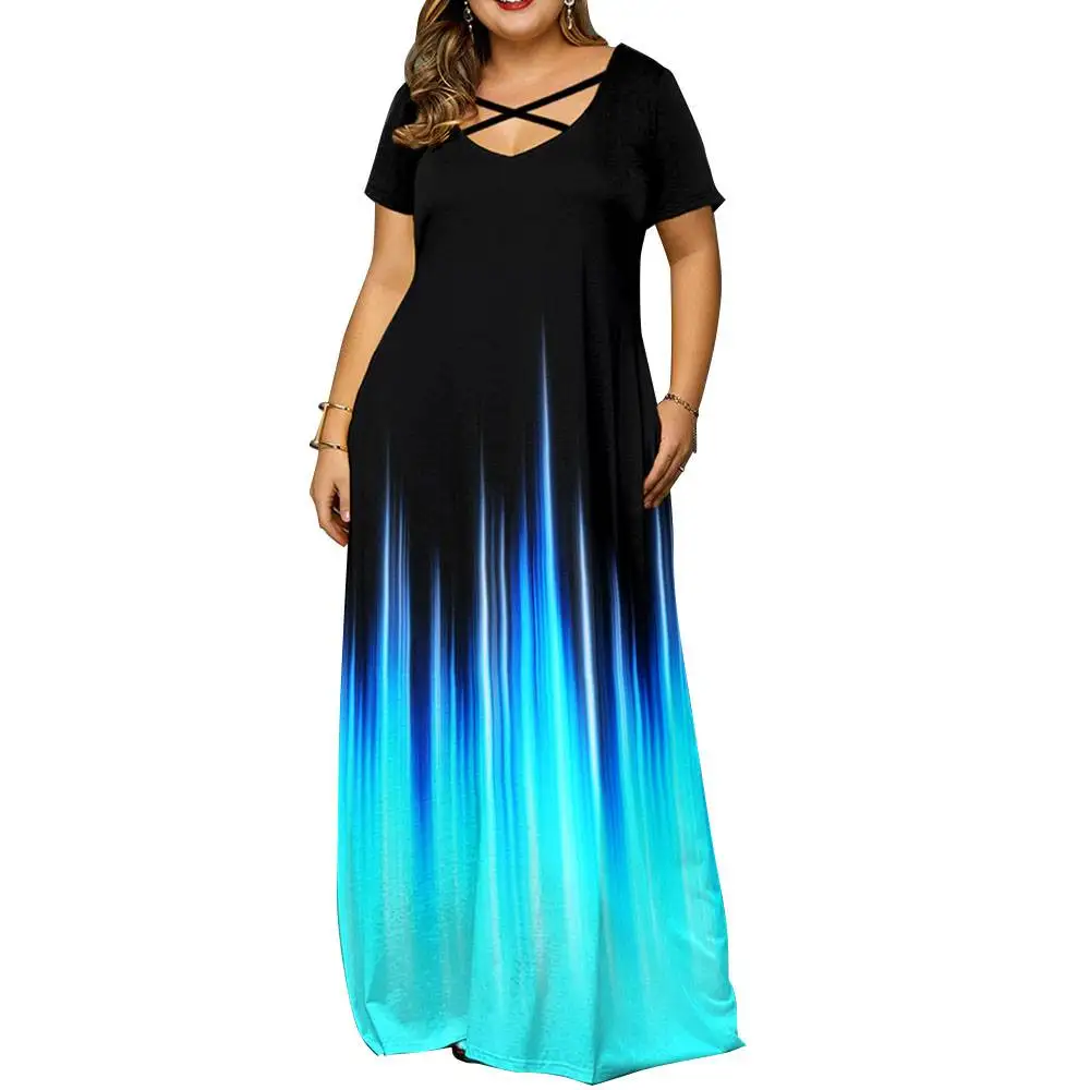 Women's Fashion Plus Size Casual Curvy Dress Printed Maxi Long Dress Boho Big Size 5XL Peplum Dresses For Women Party Sundress
Women's Fashion Plus Size Casual Curvy Dress Printed Maxi Long Dress Boho Big Size 5XL Peplum Dresses For Women Party Sundress