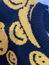 Suéteres de gran tamaño para hombre, Tops de otoño e invierno, ropa de dibujos animados con sonrisa de dibujos animados, ropa informal estilo Hip Hop, Jersey Harajuku, 2020