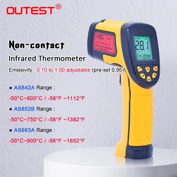 OUTEST Non-Contact Laser LCD Display IR Infrared Digital C/F Selection Surface Temperature Thermometer Pyrometer Imager
OUTEST Non-Contact Laser LCD Display IR Infrared Digital C/F Selection Surface Temperature Thermometer Pyrometer Imager