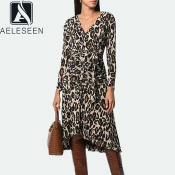 AELESEEN Spring Women Dresses Long Sleeve Casual Leopard Print Dress Sexy Draped Vintage Irregular Long Elegant Party Dress
AELESEEN Spring Women Dresses Long Sleeve Casual Leopard Print Dress Sexy Draped Vintage Irregular Long Elegant Party Dress